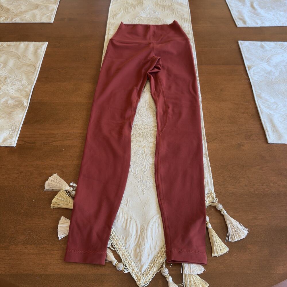 Lululemon Align High Rise Pant 28" Size 2 Red Rust Nulu Legging
